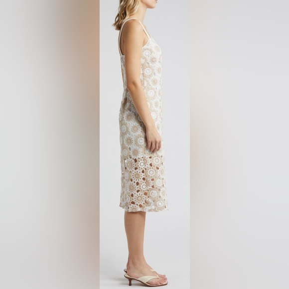 Sam Edelman two tone crochet mini dress size 14 - Picture 3 of 11